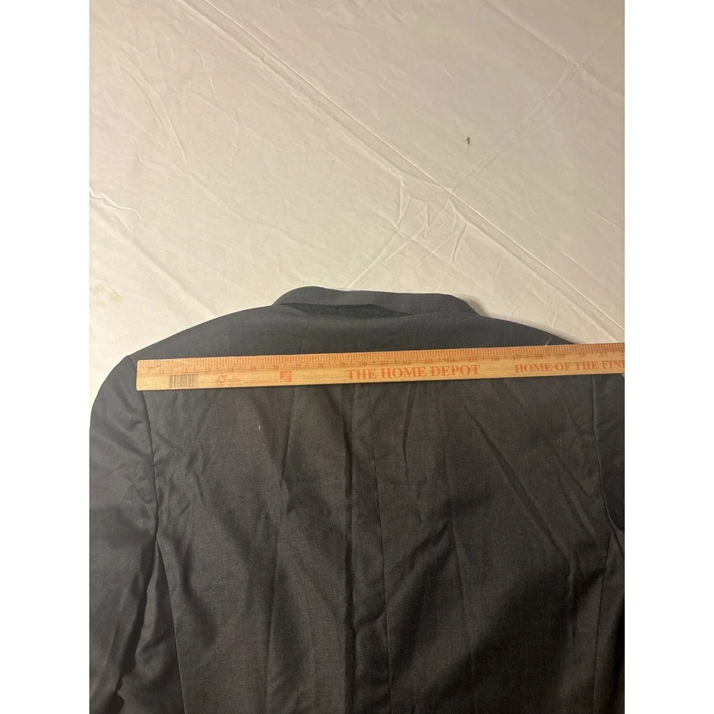 Hickey Freeman  Blazer Mens 46L  Charcoal Grey Good Two Button Wool Sport Coat
